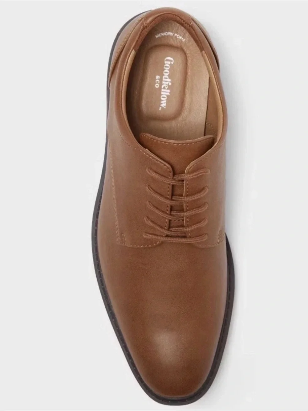 Classic Men's Brown Leather Derby Shoes